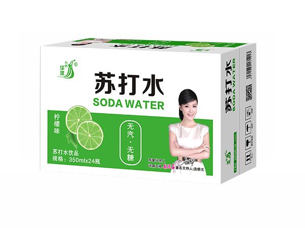 九州华洋苏打水柠檬味苏打水饮品招商350mlx24瓶
