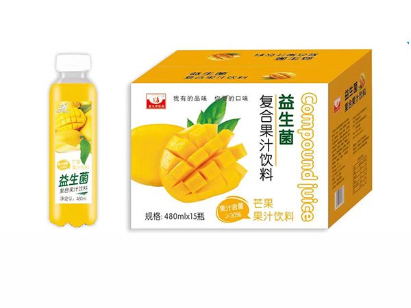 金九华饮品益生菌复合芒果果汁饮料480mlx15瓶