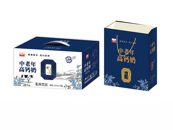 金九华饮品中老年高钙奶乳味饮品乳饮料250mlx10盒