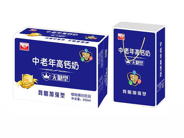 金九华饮品中老年无糖高钙奶乳味饮品250mlx12盒